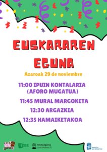 Intxaurguneko euskararen eguna - kartela